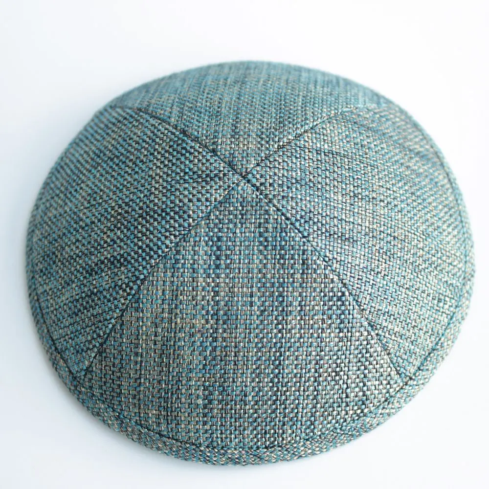 Темно зеленый льняной киппот еврейский Yarmulke Kippah kippot 19 см колпачки черепа для