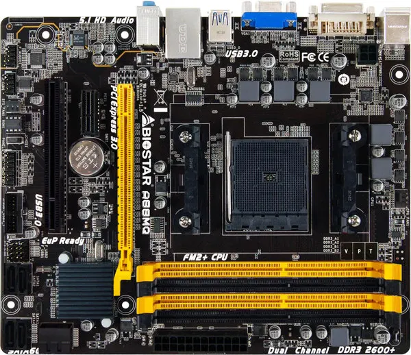 Biostar A88MQ разъем FM2/FM2+ DDR3 USB2.0 USB3.0 32GB SATA3 Micro ATX настольная материнская плата