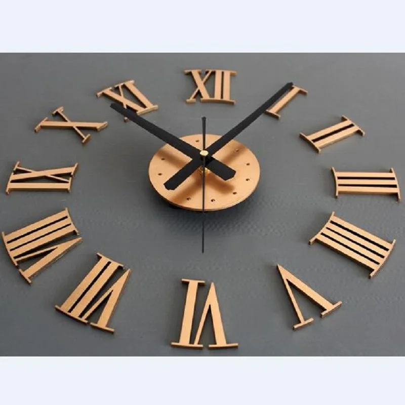 Настенные часы 3D большой Horloge обои Saati цифровые настенные самоклеющиеся Relogio де