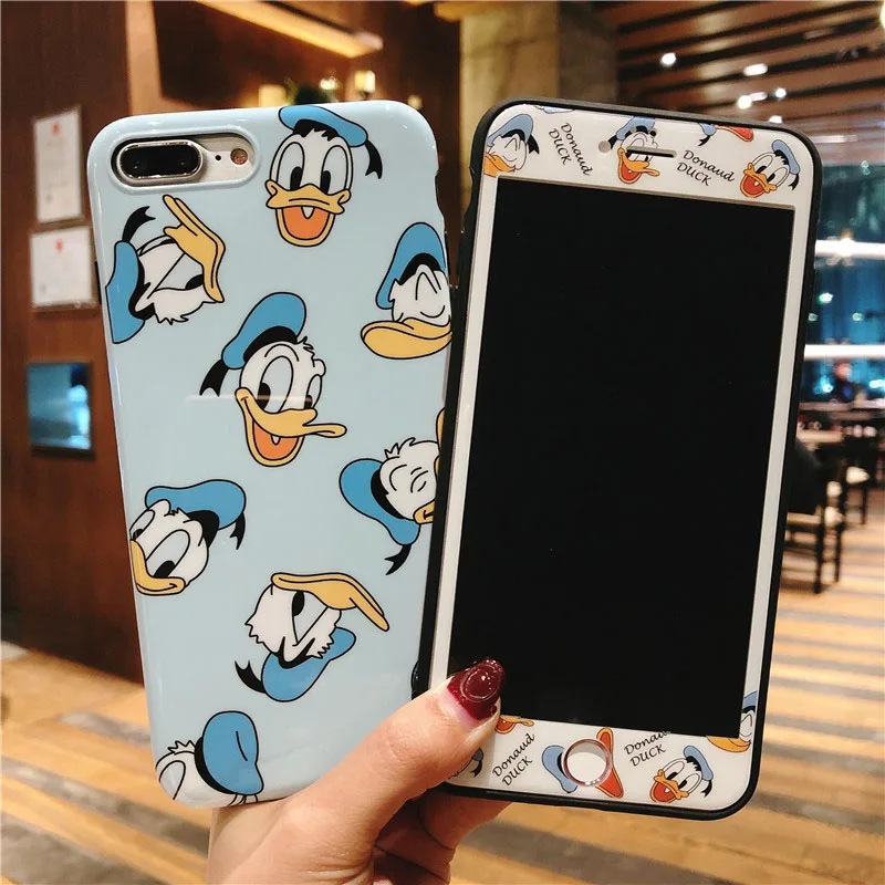 Для iphone 8 plus панели телефона с рисунком чехол и закаленное стекло экран Флим для 6