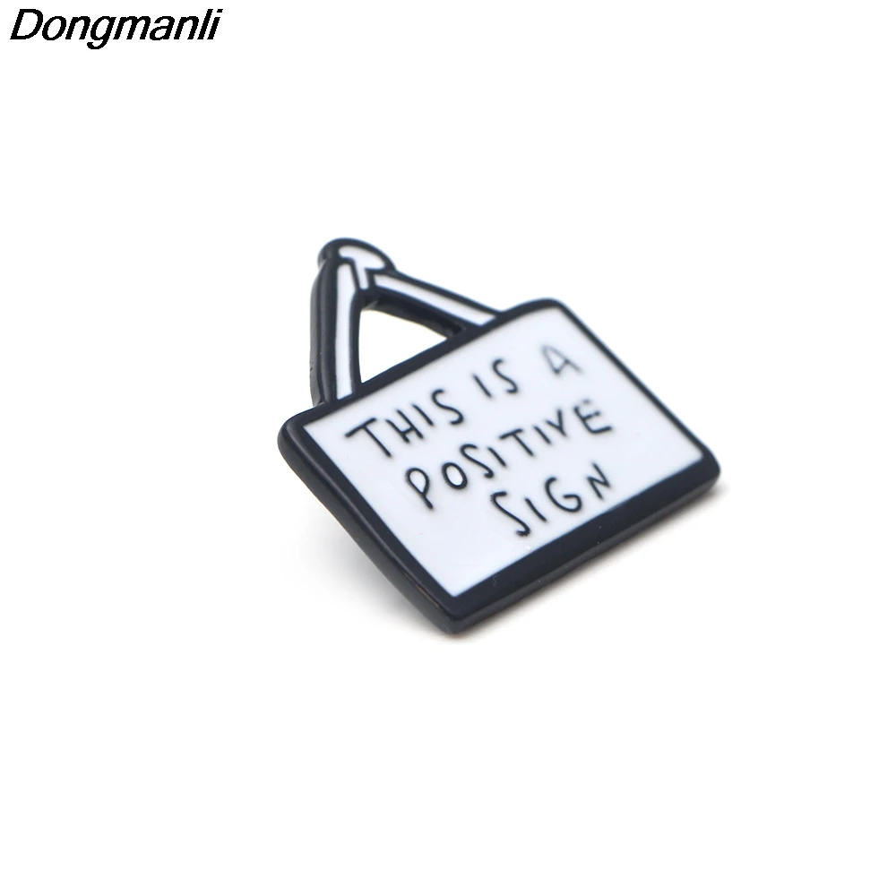 L2480 Dongmanli это положительный знак милый тег брошь вдохновляющая Эмаль Булавка