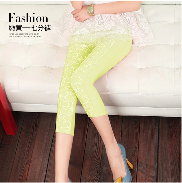 Новинка 2015 женские облегающие кружевные брюки с эластичным поясом повседневные