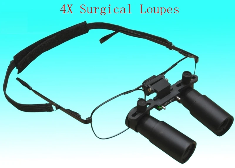 

4X Medical Binocular Loupes 4 Times Kepler Dental Surgical Loupe Jewelry Machine Identification Glasses Magnifier With Box