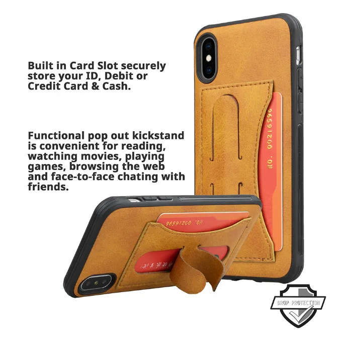 Для iPhone X чехол бумажник Слот для карты Бизнес Защитная крышка Xs Max XR 8 7 6s плюс samsung
