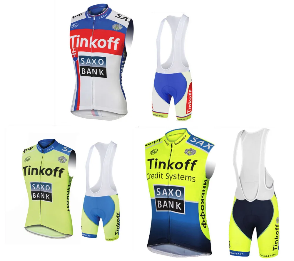 Cycle Vest 2015 tinkoff saxo bank cycling jersey Sleeveless fluo yellow Roupa Ciclismo Cycling Riding Bike Sport Mtb | Спорт и