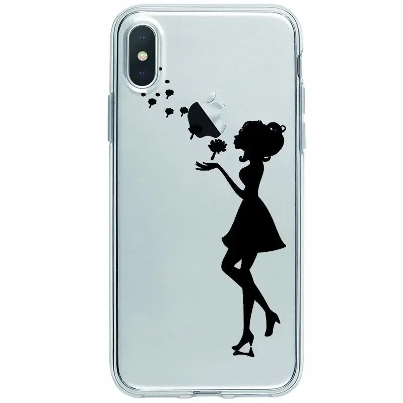 Чехол для iphone 8 plus 5 5S se 6 7 X xs XR Силиконовые чехлы панда Баскетбол девушка Акула