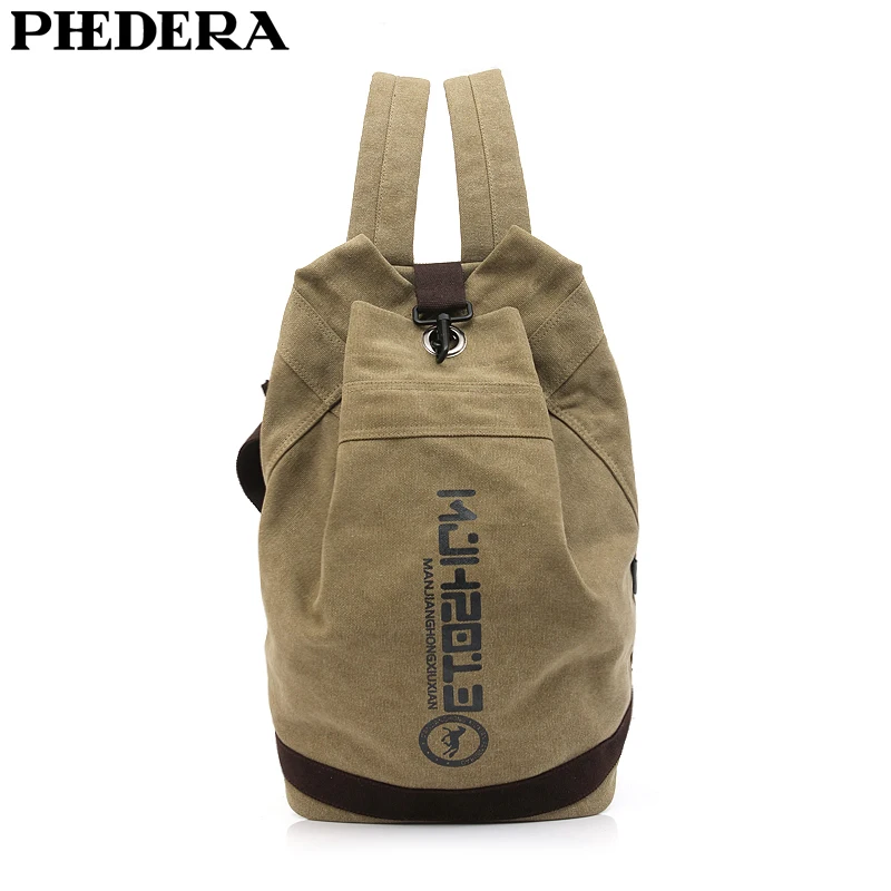Pedera Bucket Style Мужской рюкзак в стиле ретро повседневный мужской для путешествий