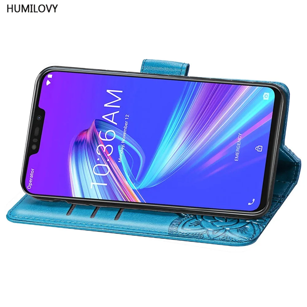 Флип-кожаный чехол-портмоне для телефона ASUS ZenFone Max M2 ZB633KL.