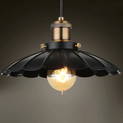 

Black Vintage pendant light e27 holder edsion art bulb lamp