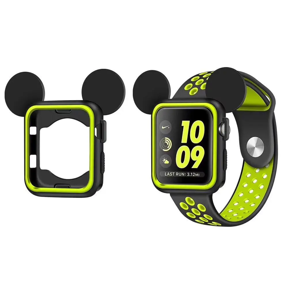 Новейший 42 мм спортивный силиконовый чехол мягкий резиновый для Apple Watch корпус 38