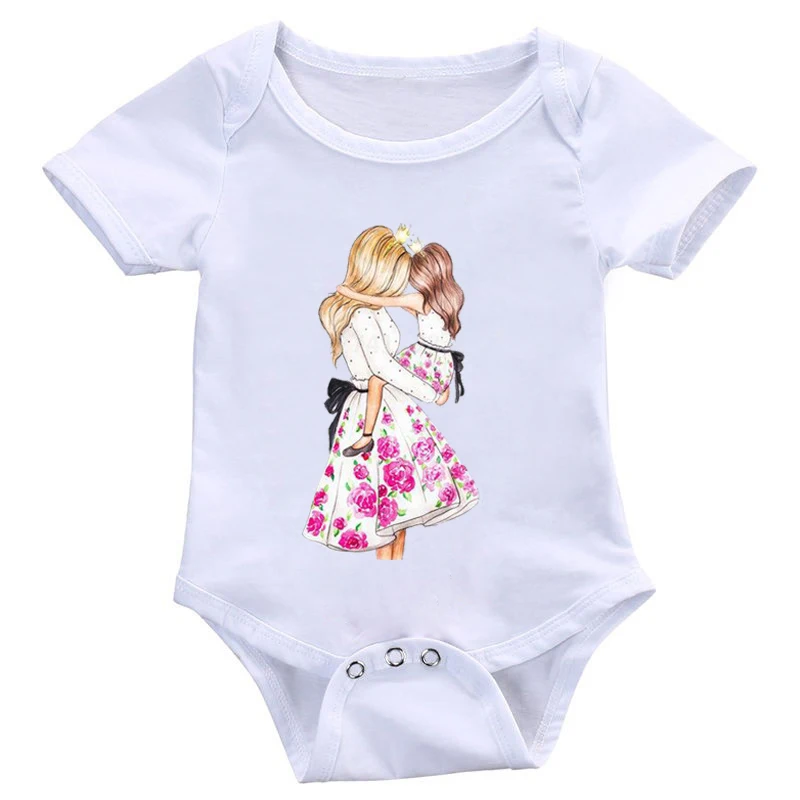 

DERMSPE Lovely Printed Baby Jumpsuit Romper Summer Personality Cute Boys Girls Playsuit Outfit Cartoon Soft Infant Short Sleeve