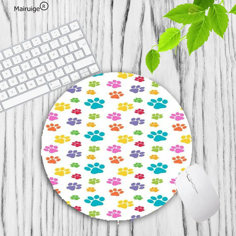 20X20CM Mairuige милый кот животное резиновый коврик для мыши круглый коврик для мыши нескользящий коврик для мыши Коврик для рабочего стола для девочек 20x20 см Коврик для офиса - Цвет: 20X20CM