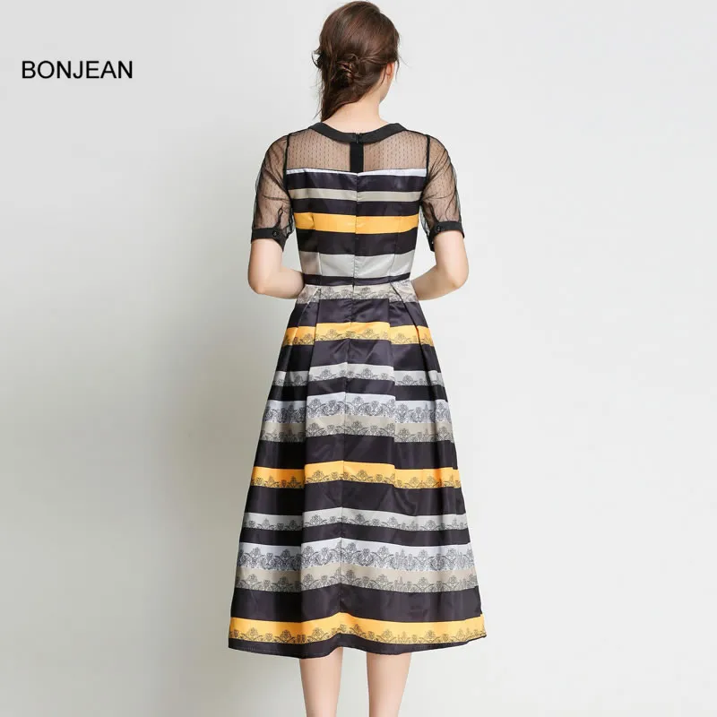 Bonjean vestidos de fiesta продажа lanon 2017 новый вышивка печати короткая dress женщины