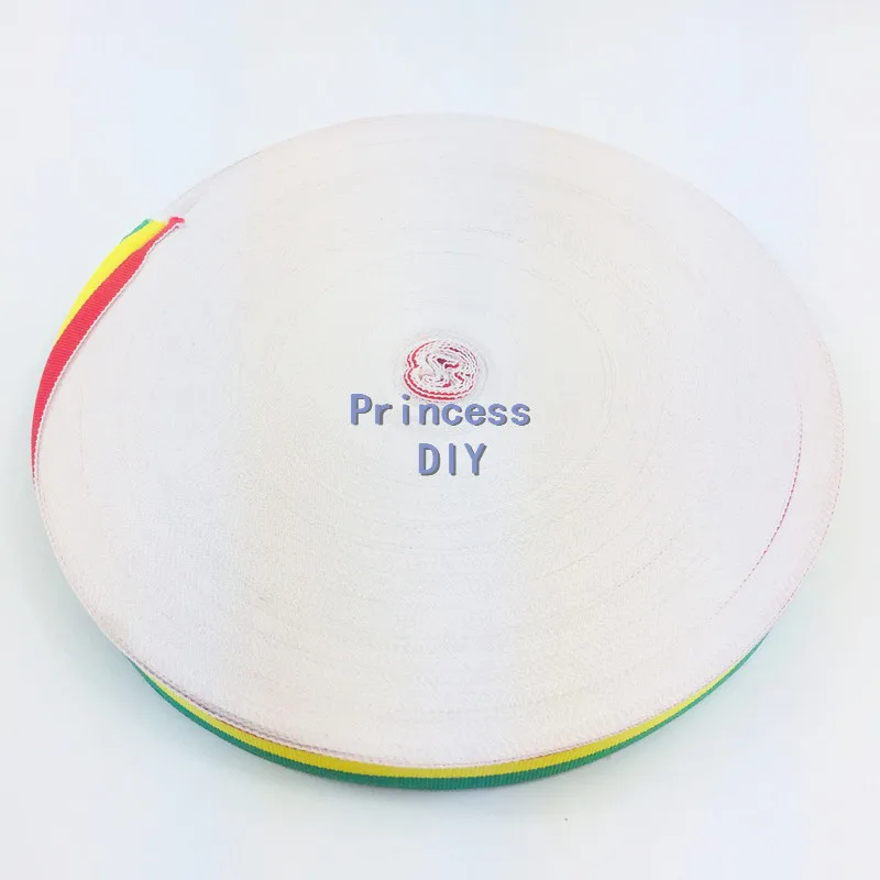 5 м/лот 25 мм полиэстер нейлон фоторемень зеленая желтая красная лента полосатая 1