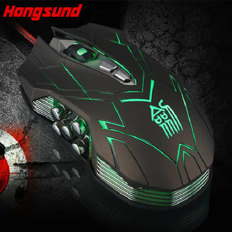 Hongsund новая игровая мышь Suzaku II + 800/1200/1600/2400 DPI USB 3D профессиональная