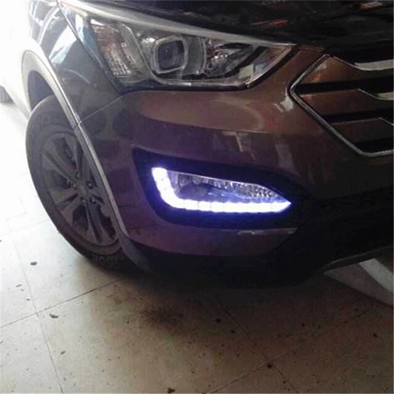 Мигающие светодиодные дневные ходовые светильник ни для автомобилей Hyundai Santa Fe IX45