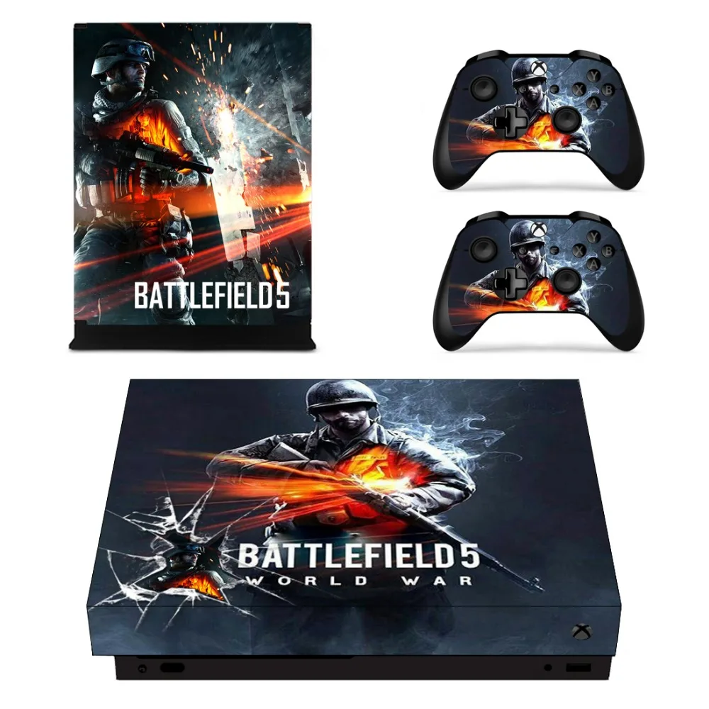 2018 наклейки Battlefield 5 для Xbox One X консоль и контроллер виниловые скины съёмки