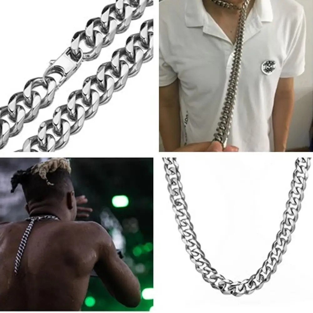 Высшее качество Серебряный тон нержавеющая сталь Xxxtentacion Rapper ожерелья Хип-хоп