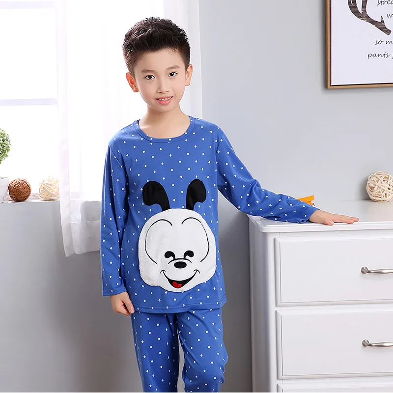 2019 Sping Children Pajamas Suit Cartoon Long Sleeve Boys Sleepwear Sets Girls Full Pants Kids Baby Tracksuit Lounge | Детская одежда и