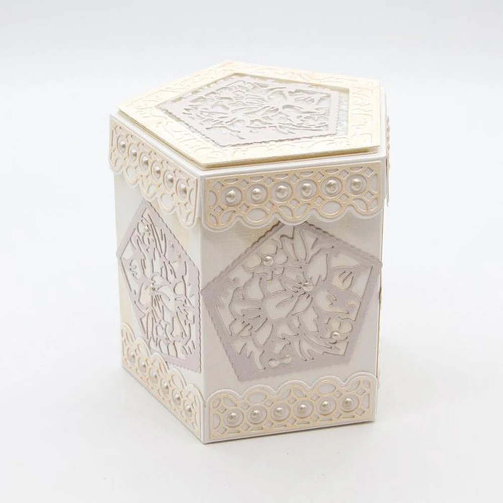 McDies 138*145mm пятиугольной Kaleidoscop резки металла Форма-матрица Трафареты для DIY