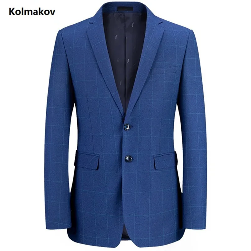 

Мужской деловой пиджак в клетку, пиджак в классическом стиле, 4XL, весна 2019