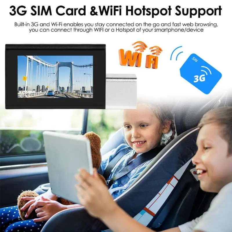 3.0 inch Screen VODOOL T3 FullHD 1080P 3g WiFi Android 5,0 Автомобильная dvr камера " сенсорный экран двойной объектив видеорегистратор ночного видения - Название цвета: 3.0 inch Screen