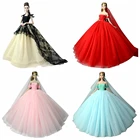 NK Кукольное платье высокого качества ручной работы длинный хвост вечернее платье одежда кружевное свадебное платье для куклы Барби 1:6 лучший подарок 1A JJ