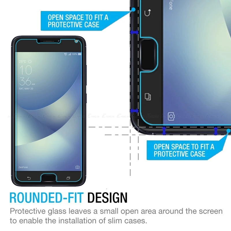 

Tempered Glass For Asus ZenFone 4 Max Plus Pro Selfie Lite Live L2 L1 ZC554KL ZB553KL ZA550KL Screen Protector Protective Film