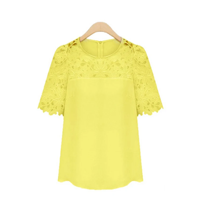 AQ62 женские кружевные блузки сексуальные размера плюс полые вязаные шифоновые