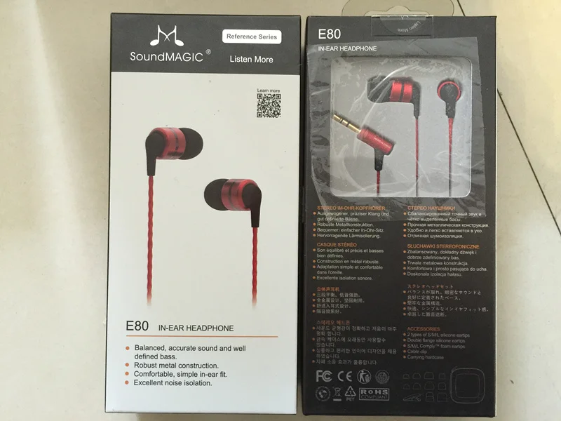 Soundmagic E80 HiFi наушники в ухо супер бас идеальный звук полностью металлические
