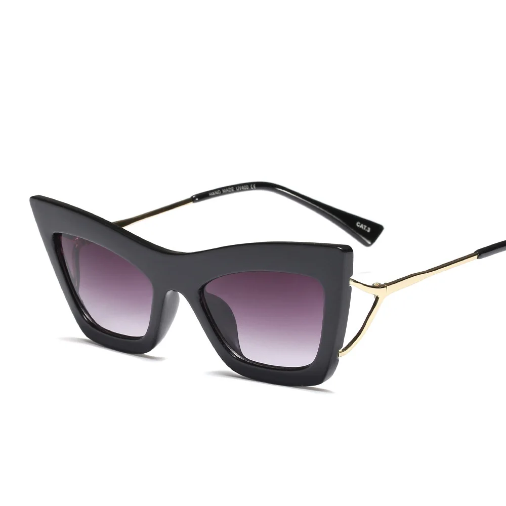 Women Fashion Hollow Alloy Legs Cat Eye Sunglasses Personality Elegant Cosy Shades Street Snap Sun Glasses UV400 Oculos De Grau |