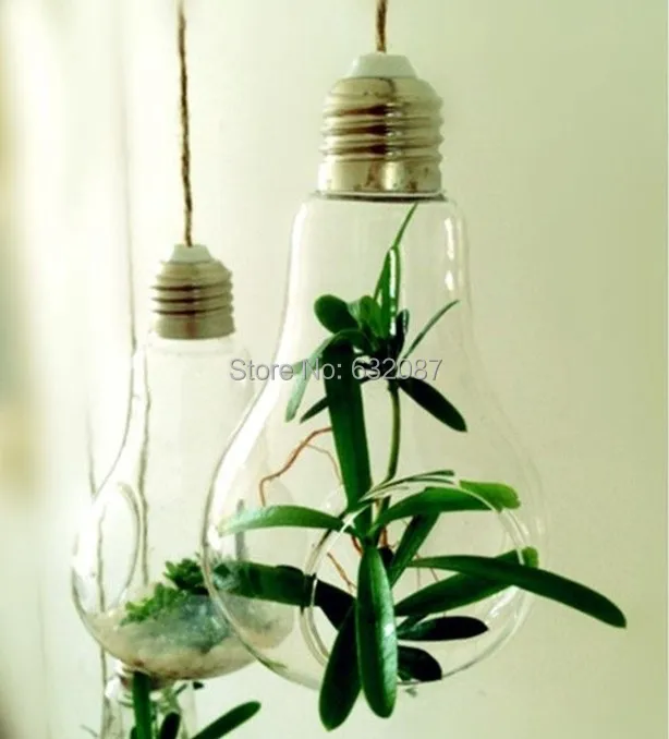 Различный стиль стекло в форме лампочки Террариум ваза красивое декоративная