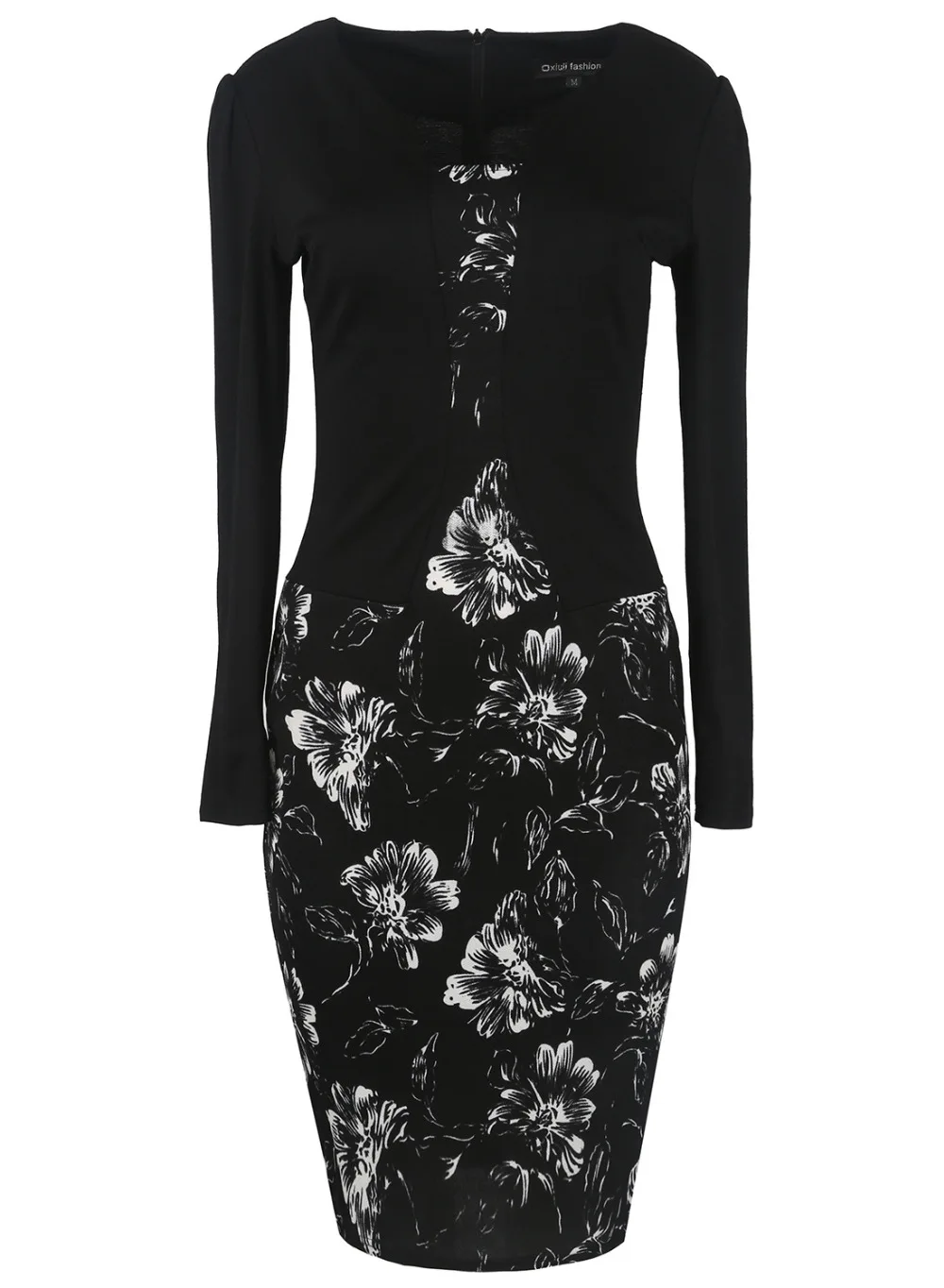 Цельнокроеное платье из искусственной кожи короткое элегантное узорное для