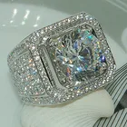Мужское кольцо RE, с большим кристаллом, с фианитом ААА, РАЗМЕР 8 #-13 # S20