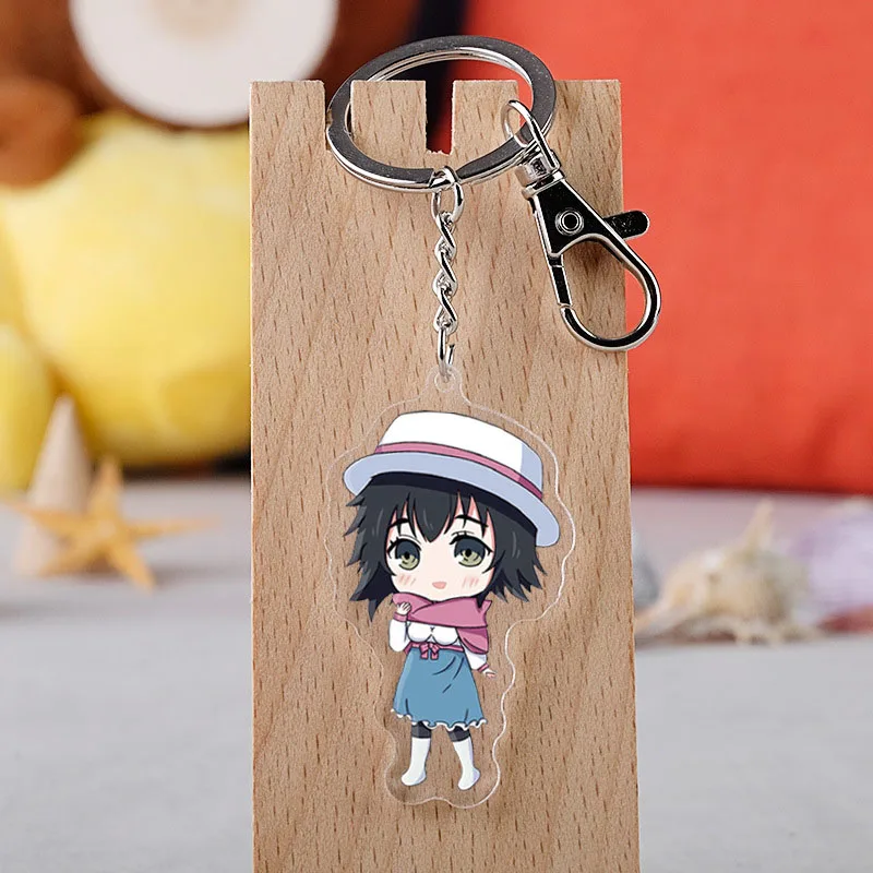 Игра Steins Gate рисунок акриловый брелок мультфильм аниме Makise Kurisu Labmen брелки - Цвет: H03