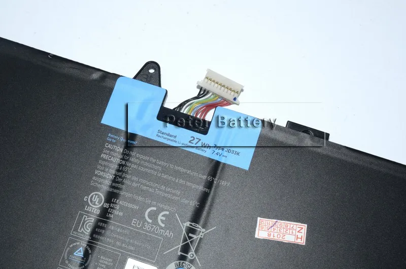 JIGU 0FP02G FP02G JD33K Оригинальный аккумулятор для ноутбука Dell XPS 10 7 4 V 27WH | Компьютеры и