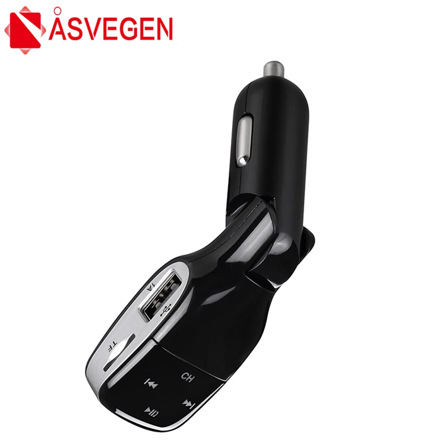 

Asvegen Bluetooth Car Kit Speaker Bluetooth Phone Handsfree Radio MP3 Music Gear FM Modulator Transmitter 5V 2.1A USB Charger