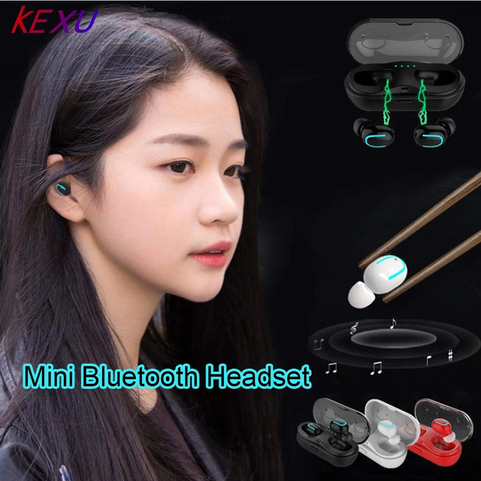 KEXU Q13 TWS беспроводные наушники Bluetooth мини настоящие стерео наушники-вкладыши