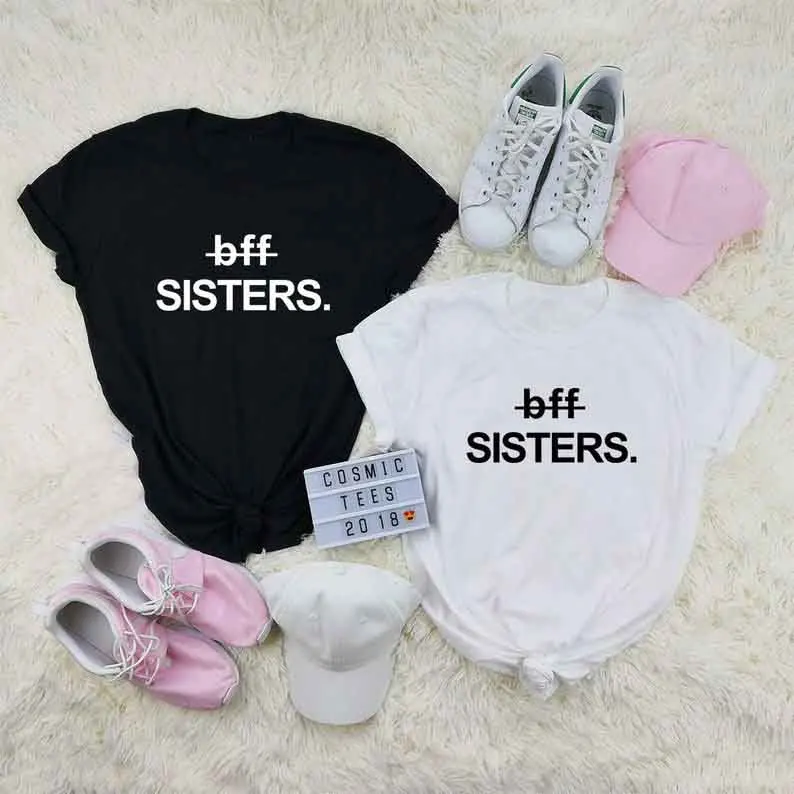 Skuggnas Новое поступление лучшие друзья рубашки Bff сестер подарок для лучшего друга