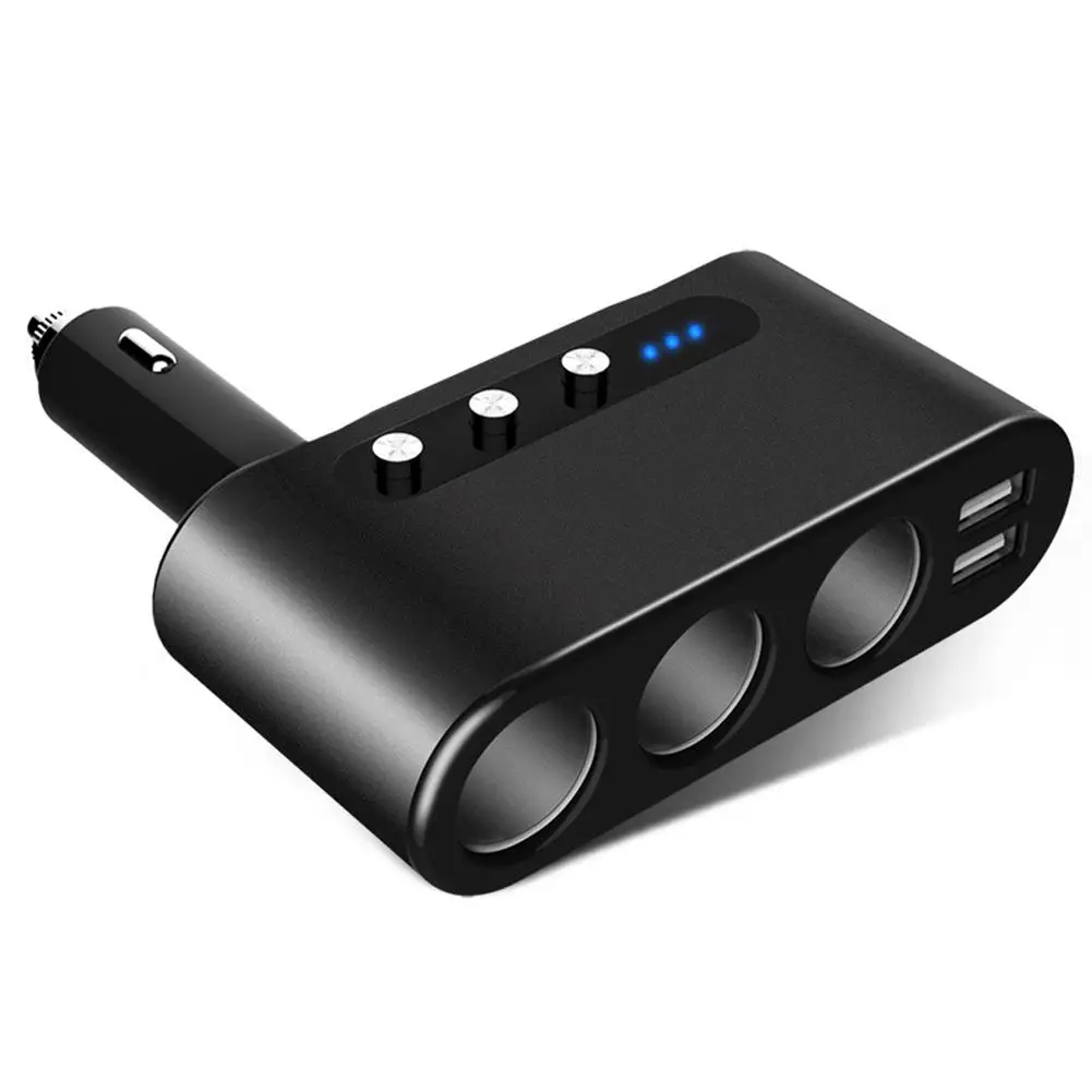 wireless black 12 В 24 В 3.1A 3в1 розетка для автомобильного прикуривателя сплиттер штекер конвертер двойной USB зарядное устройство розетка адаптер Напряжение монитор - Название цвета: wireless black