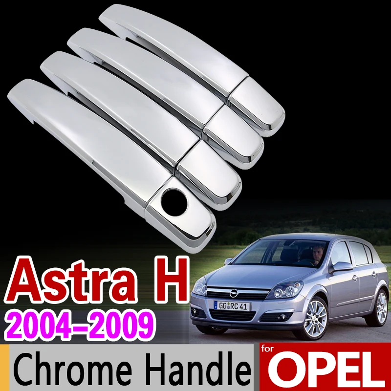 Chrome Handle Cover Trim Set for OPEL Astra H 2004-2009 Holden Vauxhall Astra Family 2005 2006 2007 2008 Accessories Stickers