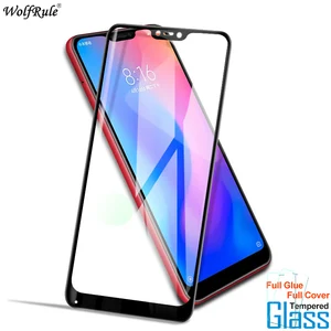 2pcs for glass xiaomi mi a2 lite screen protector full glue cover tempered glass for xiaomi mi a2 lite glass phone film free global shipping