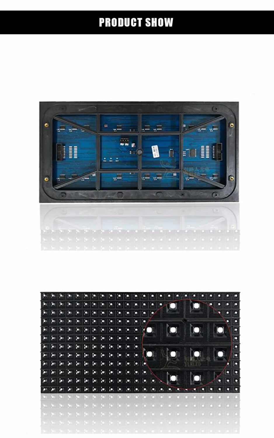 P13.33 SMD полуоткрытый RGB 7 цветов 24*12 пикселей 1/3 сканирование светодиодного блока