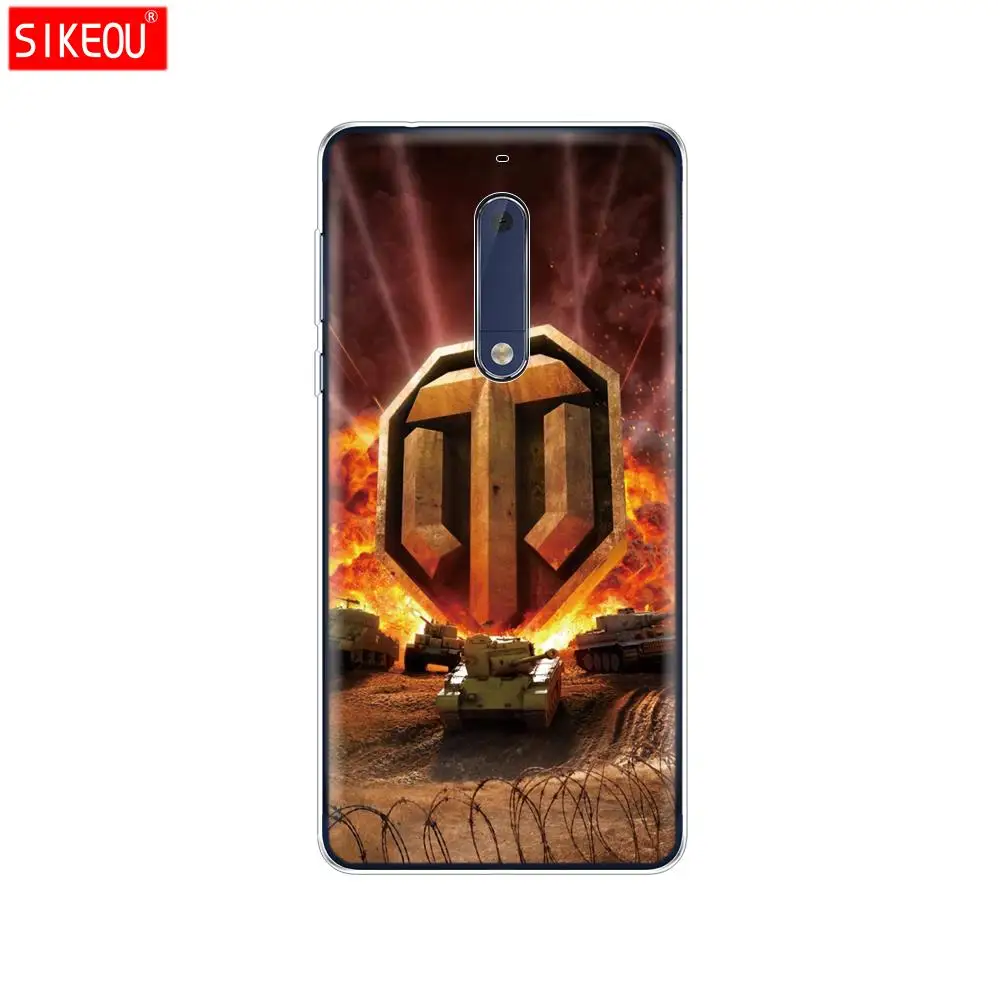 Силиконовый чехол SIKEOU world of tanks для Nokia 5 3 6 7 PLUS 8 9 /Nokia 1 2018 | Мобильные телефоны и