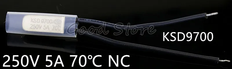 NC70Centigrade 1 шт. KSD9700 NC 250 В 5A 40~ 150 градусов биметаллический диск переключатель температуры нормального закрытого термостата тепловой протектор - Цвет: NC70Centigrade