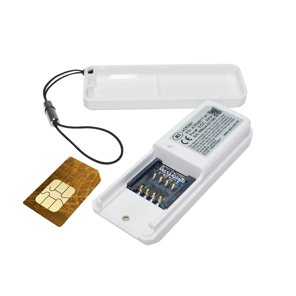 5pcs ACR3901T-W1 SIM-sized Secure ISO7816 Bluetooth Contact Card Reader