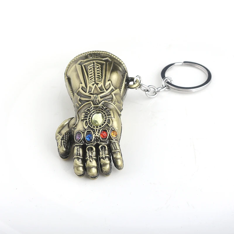 Фильм Мстители 3 Бесконечность войны брелок танос Бесконечность энергия драгоценный камень гаунтлет брелок Подвеска в виде топора для женщин мужчин модные ювелирные изделия