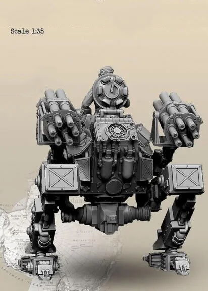 Набор для сборки фигурок из смолы в масштабе 1/35 T.R.W. UNKE и рисунок на