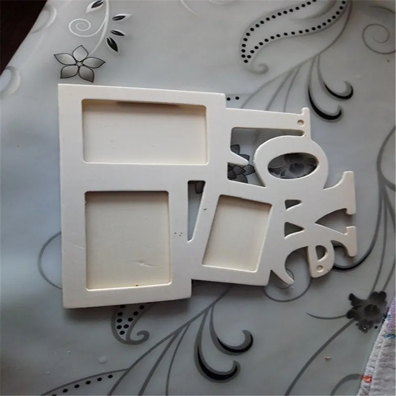 DIY Полые Любовь деревянная фоторамка Rahmen домашний Декор настенный коллаж подарок