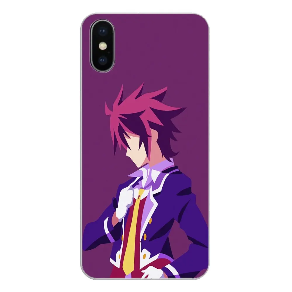 For iPhone XS Max XR X 4 4S 5 5S 5C SE 6 6S 7 8 Plus Samsung Galaxy J1 J3 J5 J7 A3 A5 Silicone Case cartoon No Game Life Sora |
